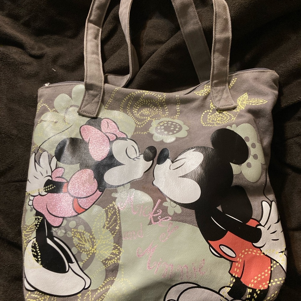 Mickey Mouse bag & sun visor. Bag 14" x 14". Good condition - Picture 5 of 8